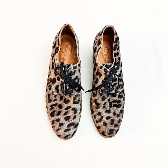 Madewell Shoes - Madewell Leopard Printed Loafer Heeled Oxford Shoes Size 7